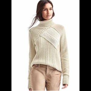 GAP Patchwork Turtleneck Sweater